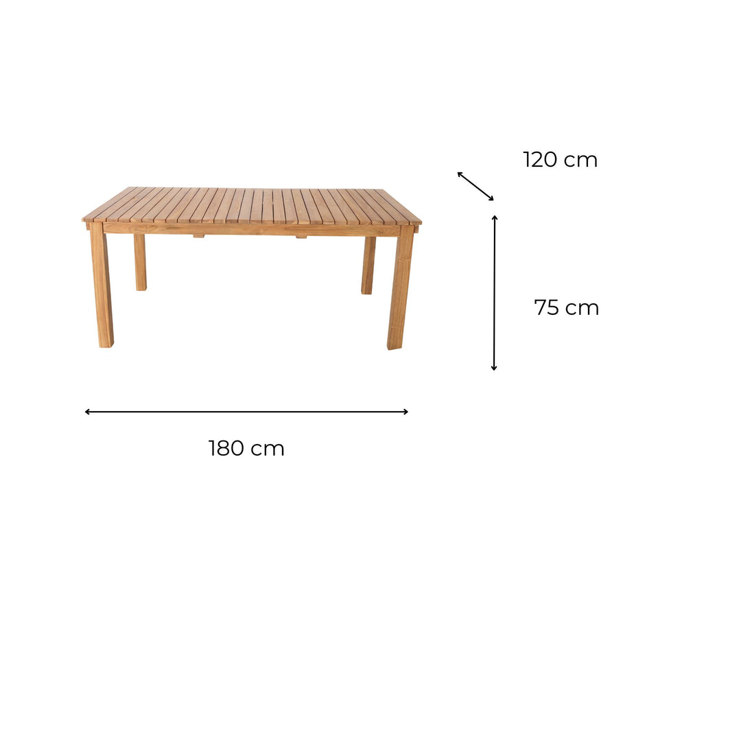 Table Terás en Teck Massif Extensible 180 - 240 cm