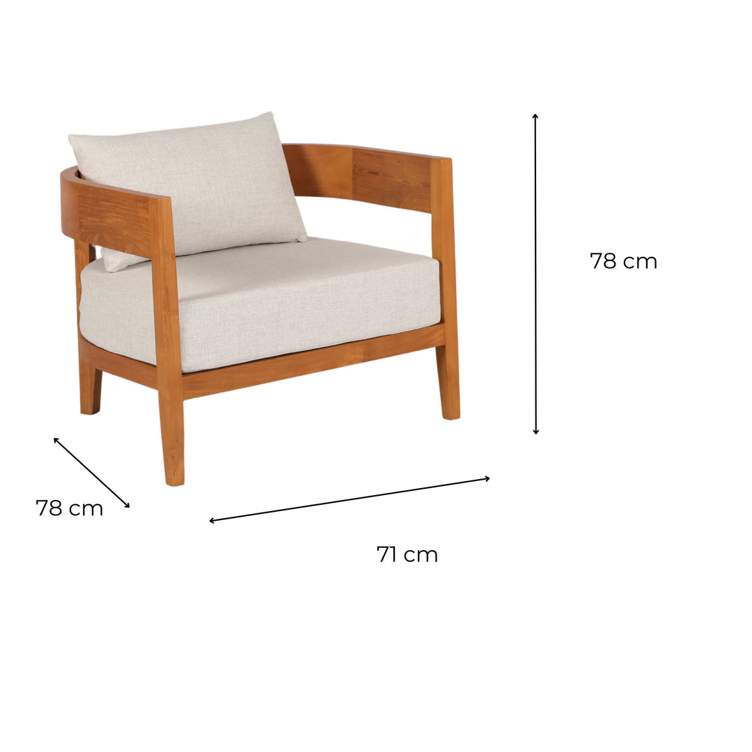 Salon Extérieur/Intérieur Teck 5 places Arrón