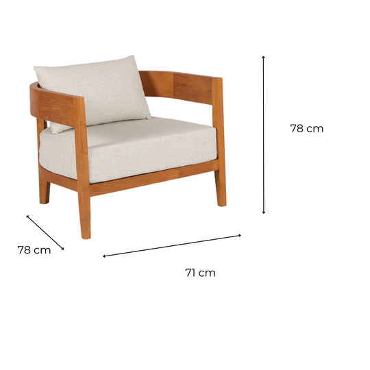 Salon Extérieur/Intérieur Teck 5 places Arrón