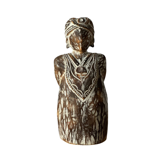 Statue Mamá Blanc Patine