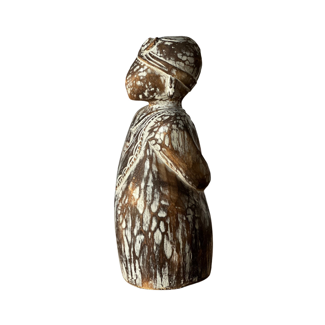 Statue Mamá Blanc Patine