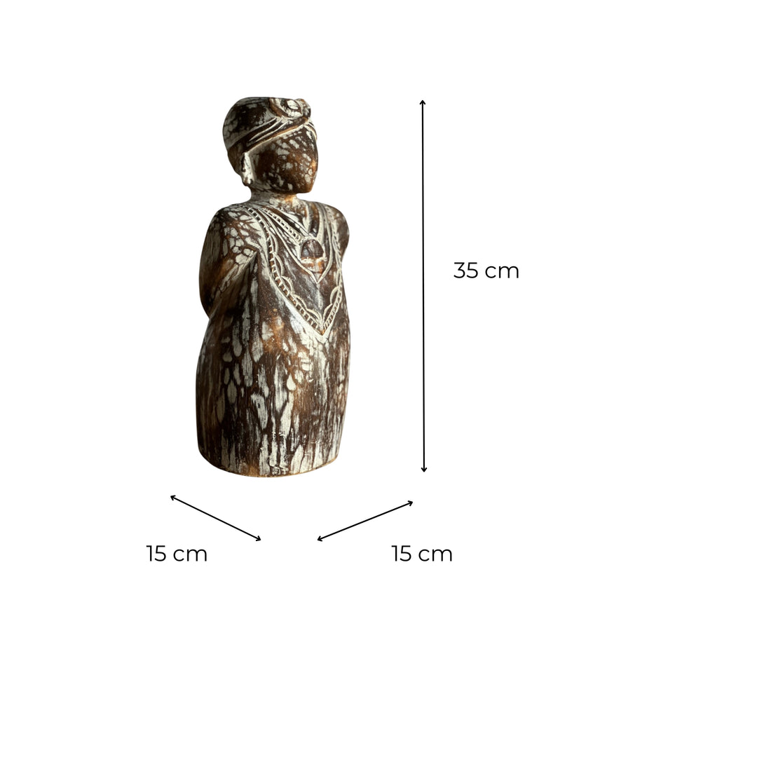 Statue Mamá Blanc Patine