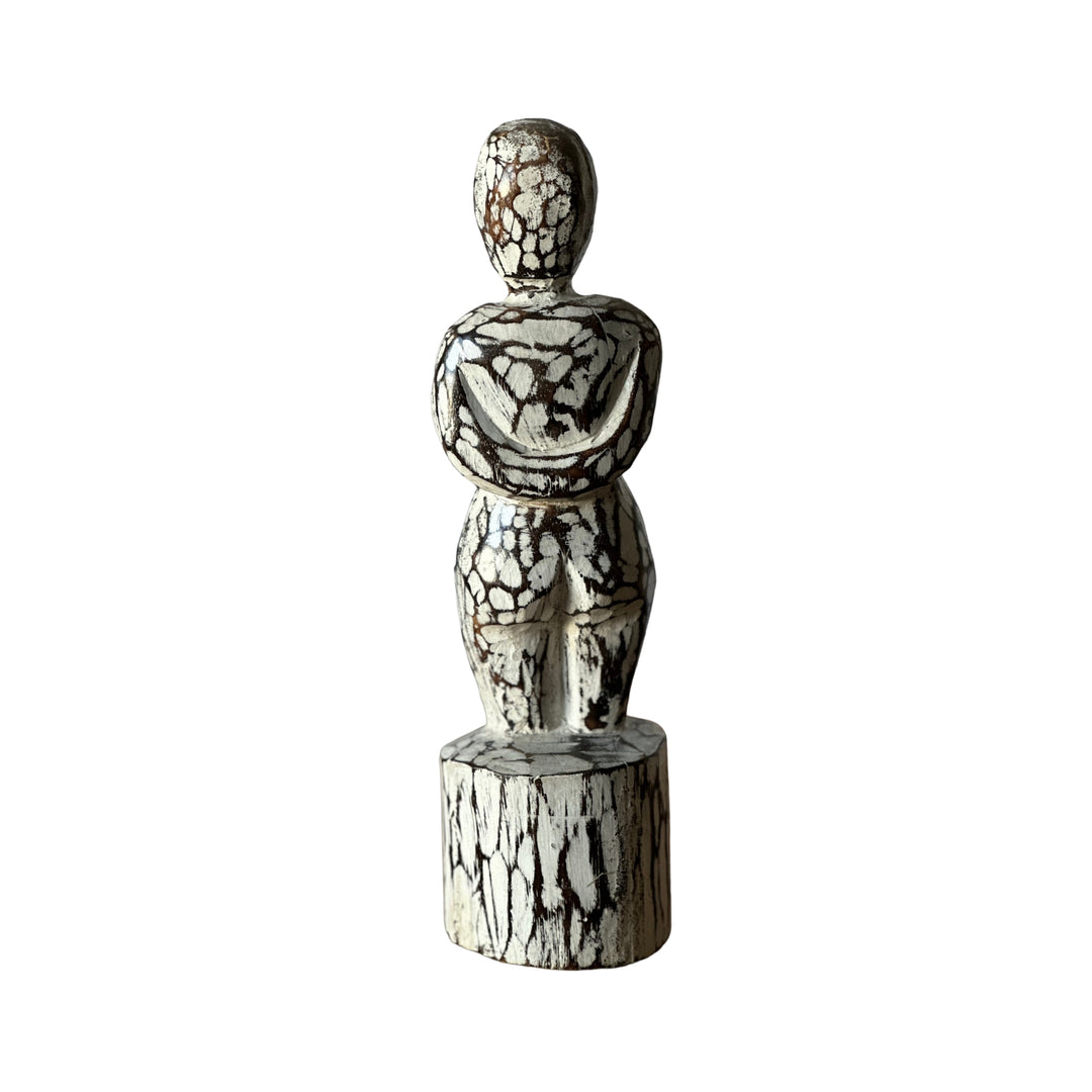 Statue Kwanda 1 Blanc Patine