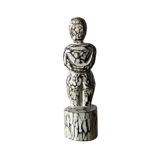 Statue Kwanda 1 Blanc Patine