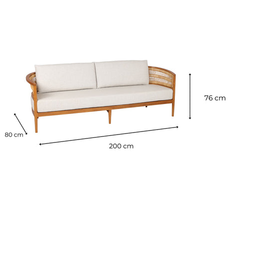 Salon Extérieur/Intérieur Teck 5 places Rey