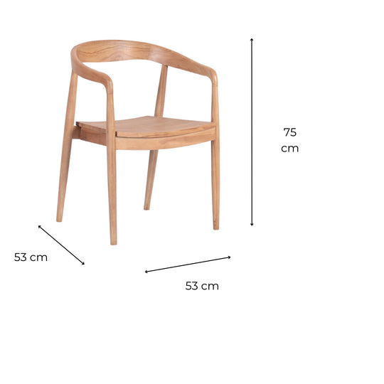 Chaise Donna en Teck Massif