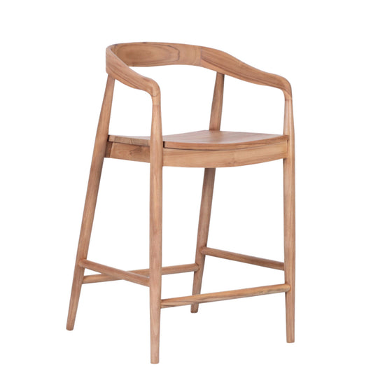 Chaise de bar Donna en Teck Massif