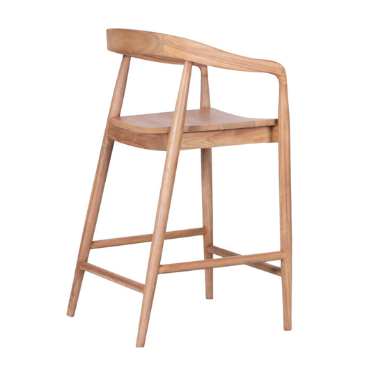 Chaise de bar Donna en Teck Massif