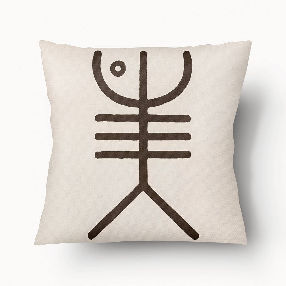 Coussin Galibis Écru Caban' x MZelle Design - Double face, texture lin - 55 x 55 cm