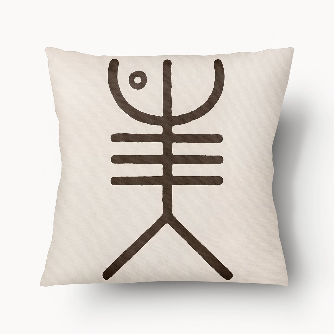 Coussin Galibis Écru Caban' x MZelle Design - Double face, texture lin - 55 x 55 cm