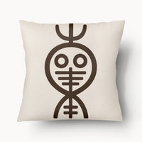 Coussin Galibis Écru Caban' x MZelle Design - Double face, texture lin - 55 x 55 cm