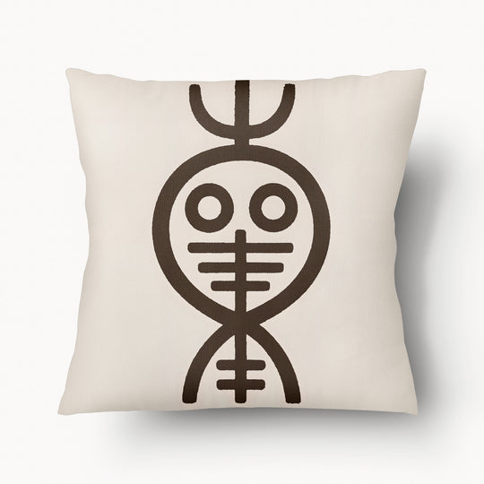 Coussin Galibis Écru Caban' x MZelle Design - Double face, texture lin - 55 x 55 cm