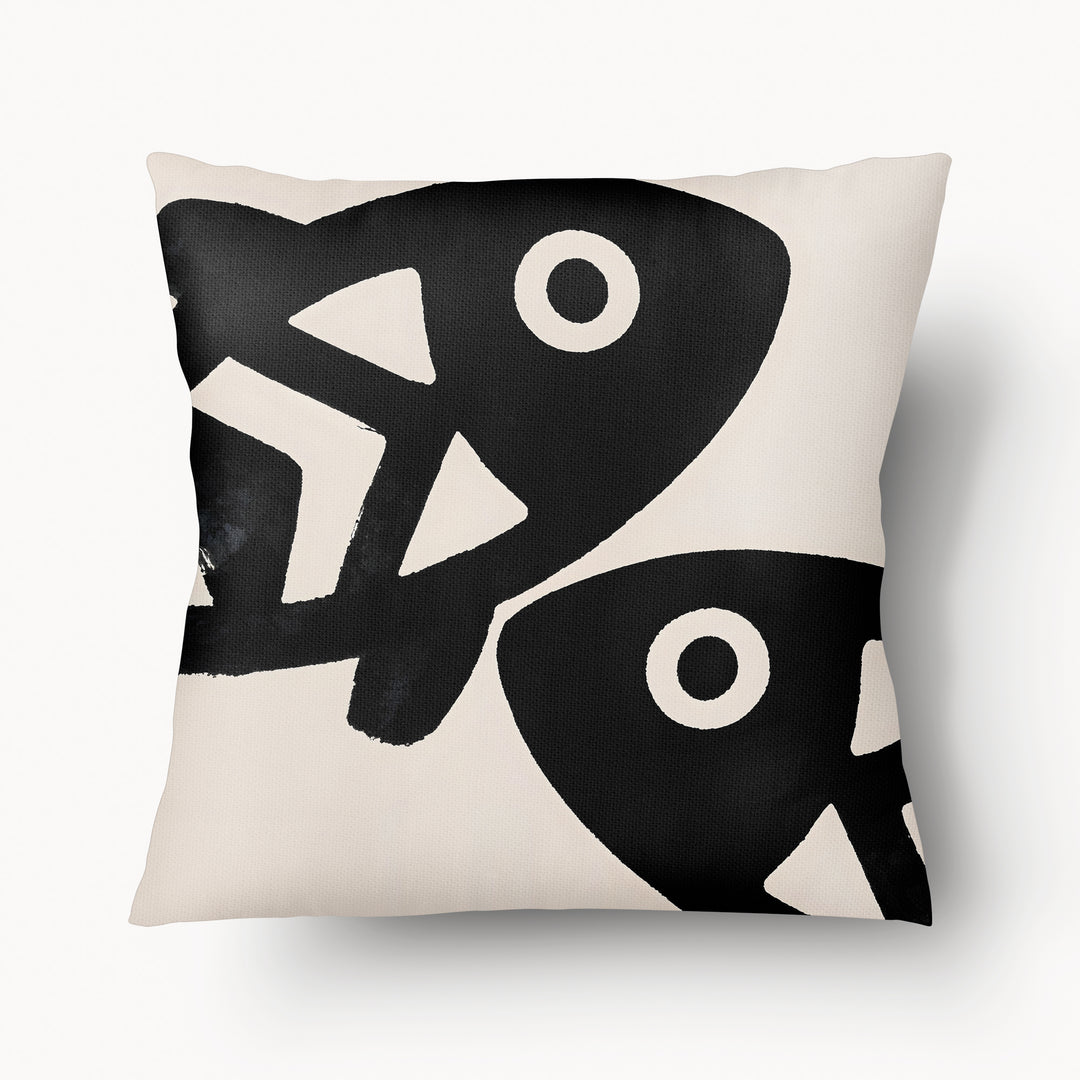 Coussin Carbet Écru Caban' x MZelle Design - Double face, texture lin - 55 x 55 cm