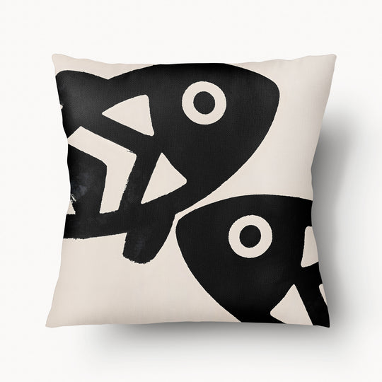 Coussin Carbet Écru Caban' x MZelle Design - Double face, texture lin - 55 x 55 cm