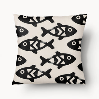 Coussin Carbet Écru Caban' x MZelle Design - Double face, texture lin - 55 x 55 cm