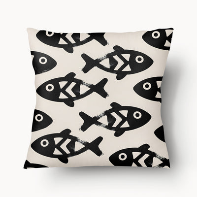 Coussin Carbet Écru Caban' x MZelle Design - Double face, texture lin - 55 x 55 cm