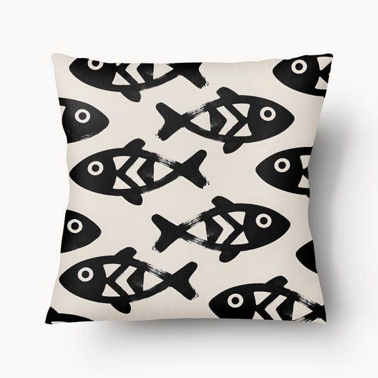 Coussin Carbet Écru Caban' x MZelle Design - Double face, texture lin - 55 x 55 cm