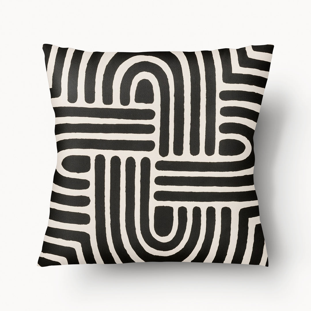 Coussin Igneris Écru Caban' x MZelle Design - Double face, texture lin - 55 x 55 cm
