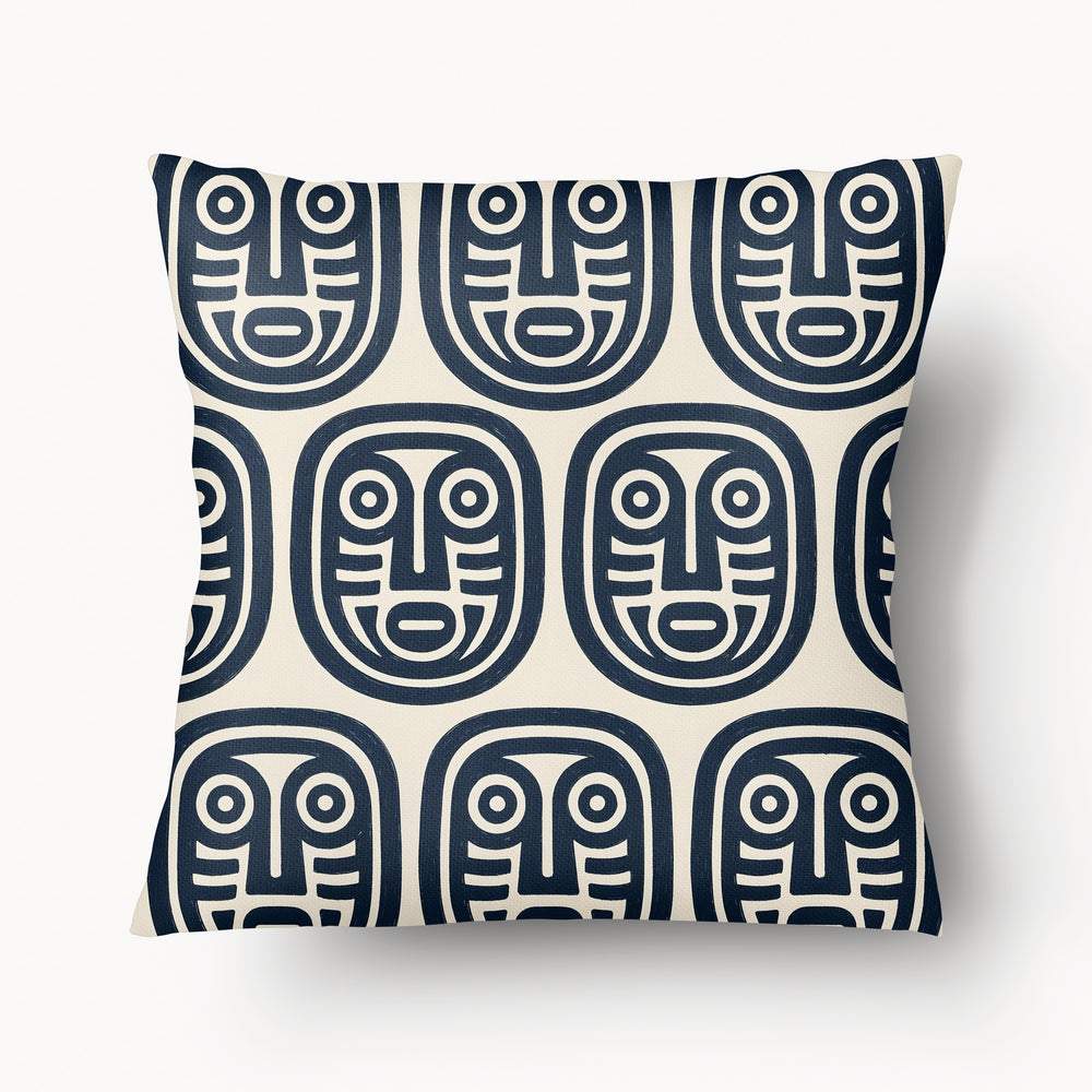 Coussin Kalinago Écru Caban' x MZelle Design - Double face, texture lin - 55 x 55 cm