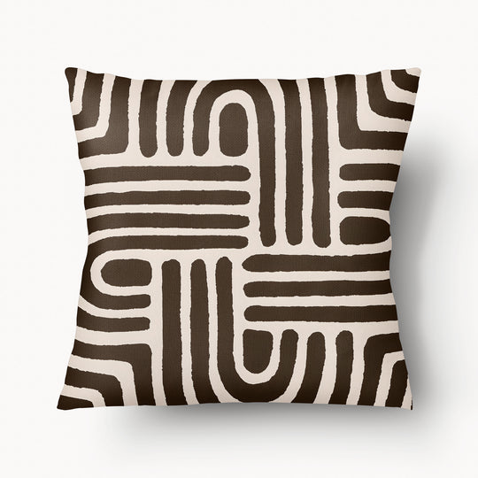 Coussin Maboya Écru Caban' x MZelle Design - Double face, texture lin - 55 x 55 cm