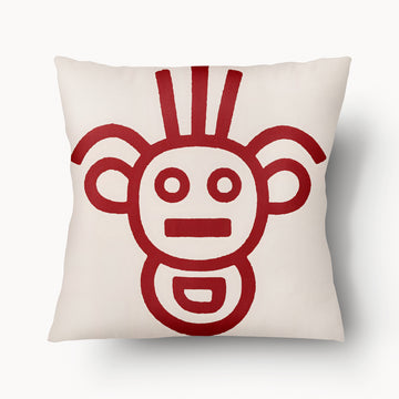 Coussin Naboria Écru Caban' x MZelle Design - Double face, texture lin - 55 x 55 cm