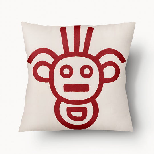 Coussin Naboria Écru Caban' x MZelle Design - Double face, texture lin - 55 x 55 cm