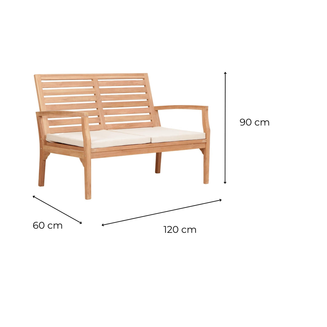 Sofa 2 places Simpla Teck