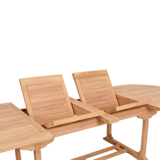Table Ovale Teck Extensible 3m