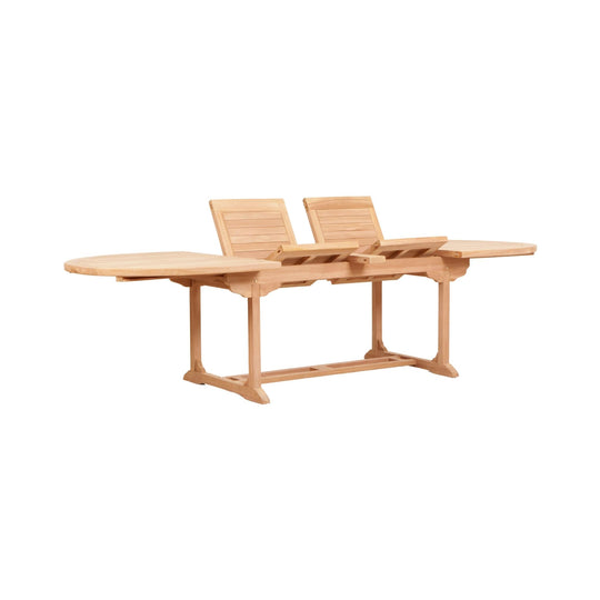 Table Ovale Teck Extensible 3m - Élégance et Fonctionnalité en Un