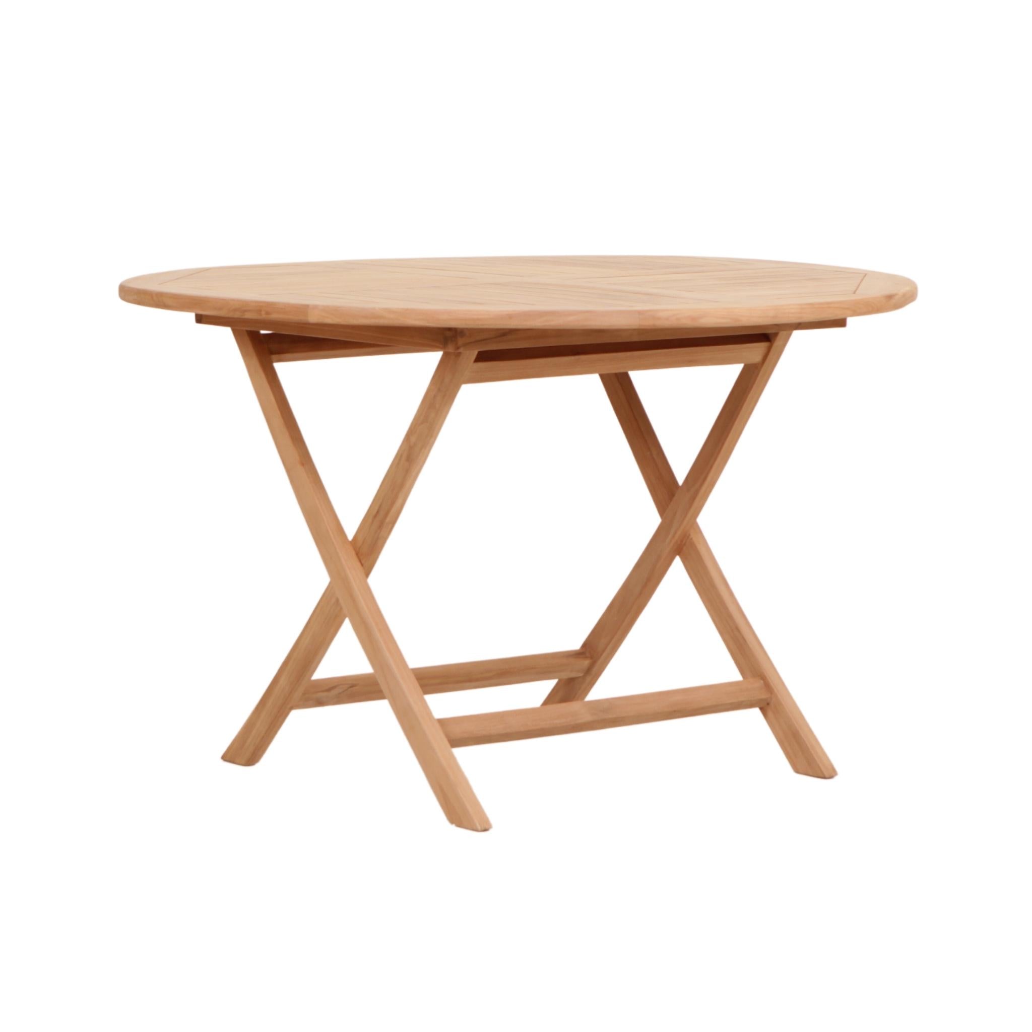 Table Teck Ronde Barcelona - Élégance Naturelle D120cm