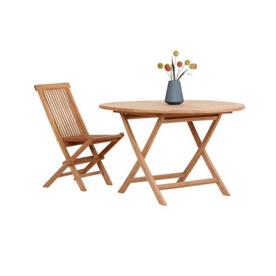 Table Teck ronde Barcelona D120cm