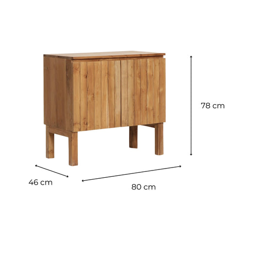 Meuble Salle de bain Teck Linea 80cm